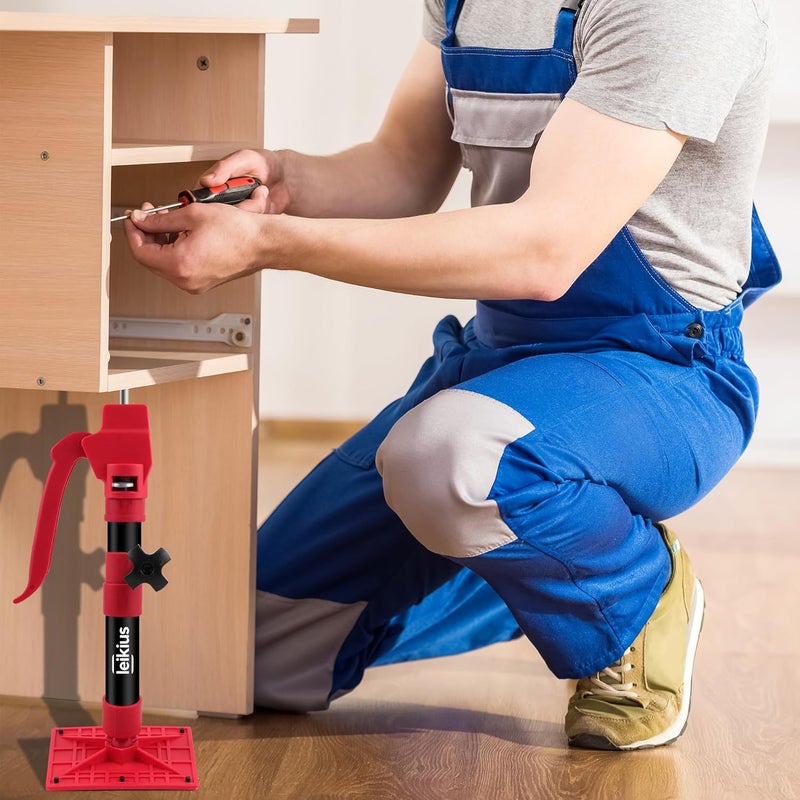Leikius Steel Cabinet Jacks for Installing Cabinets,Adjustable 3rd Hand Quick Support Rod,Telescopic Support Pole,12.4-23.6" Third Hand Tools Support Pole,132LB Load Cabinet Installation Jacks - Image 3